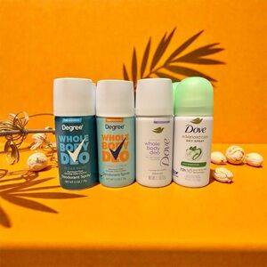 Bundle of 12 Travel Size Spray Deodorats Dove & Degree | TSA Approved | NEW